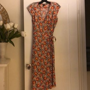 J Crew /Merchantile floral wrap cotton dress.